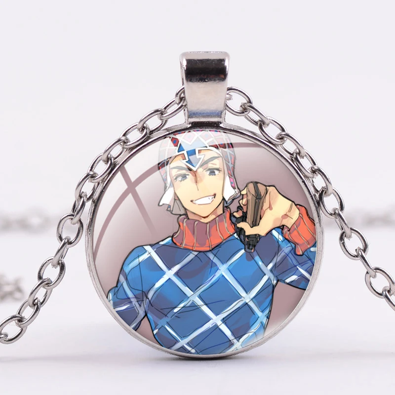 SONGDA Creative JoJos Bizarre Adventure Punk Chain Necklace Cartoon Figures Glass Art Poster Necklaces Pendants Fans Collection | Украшения