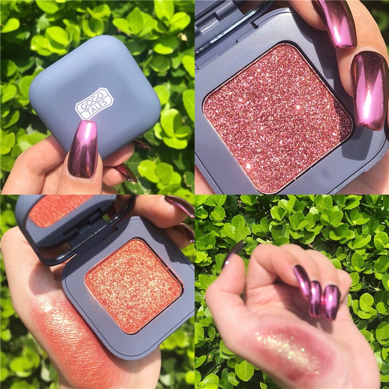 Блестящие мерцающие матовые тени для век Палитра Макияж металлический бриллиант