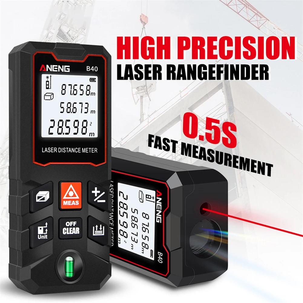 

Digital Mini Multimeter Tester Digital Laser Distance Meter Area Measuring Building Gauge Tape Handheld Ruler Device Test Tool