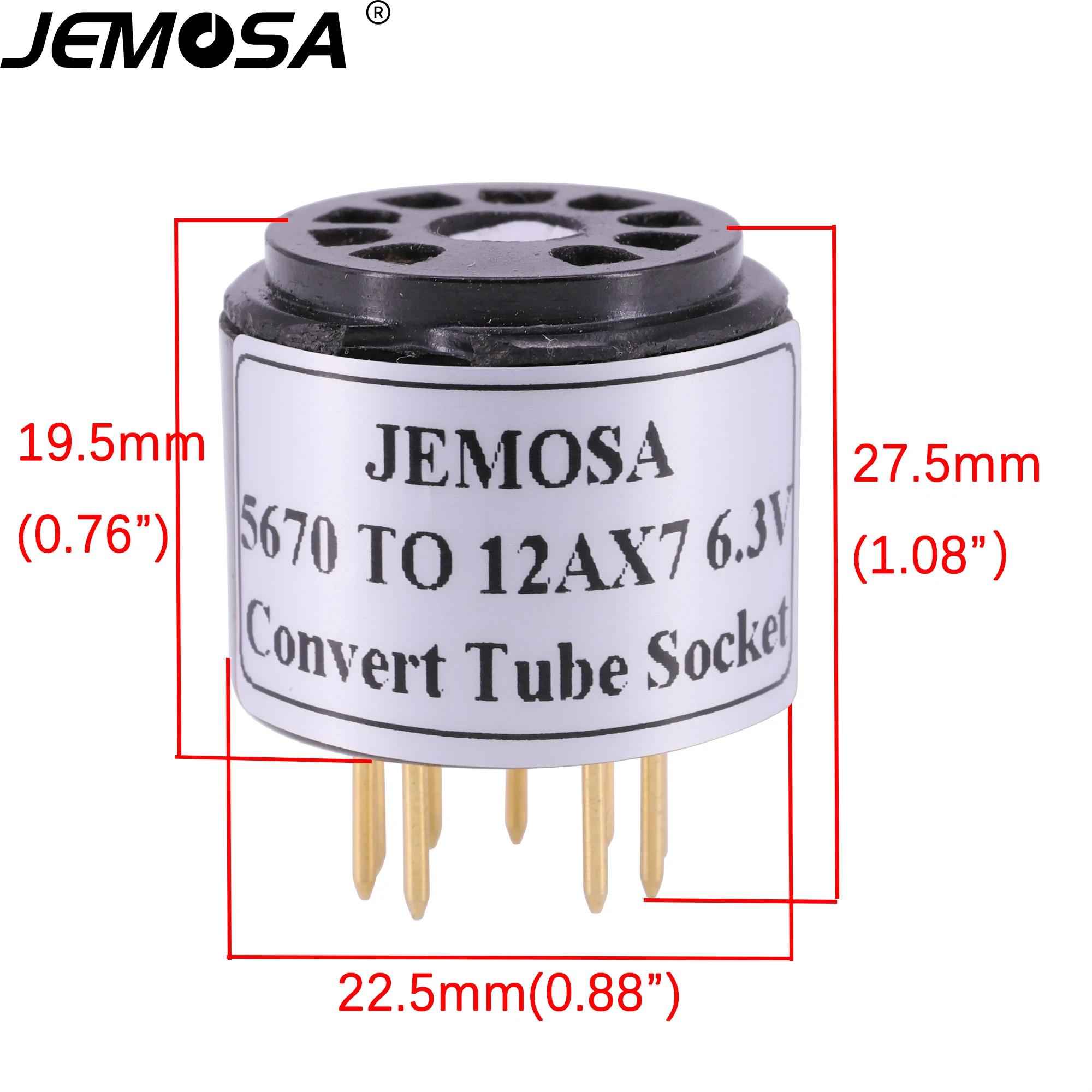1PC 6N3 6H3N 369A 5670 TO 12AX7 12AU7 ECC82 ECC83 6.3V DIY Audio Amplifier Vacuum Tube Convert Socket Adapter HIFI | Электроника