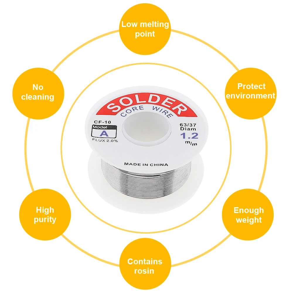 100 г 1 2 мм олова тонкой проволоки ядро 2% поток катушка для сварки линия припой