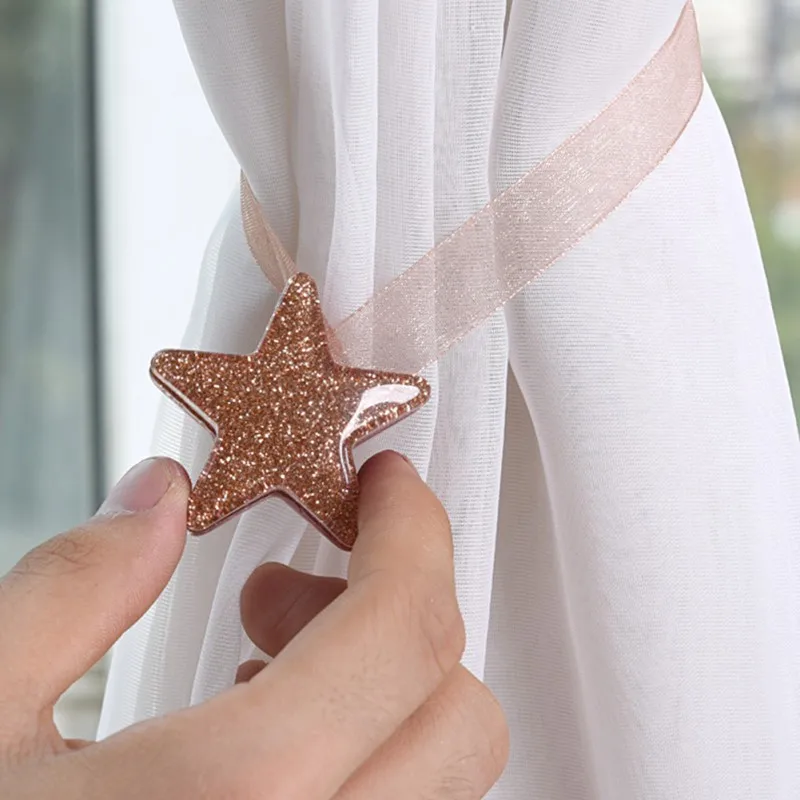 Звезда Форма магнитная пряжка для штор сетка Tieback держатель застежки Star в