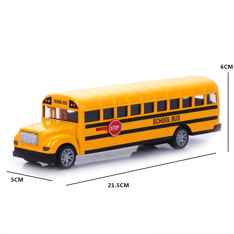 1:16 Children School Bus Toy Alloy Pull Back Diecast STOP Car Model High Quality Simulation Boy Birthday Present NTY0108 | Игрушки и