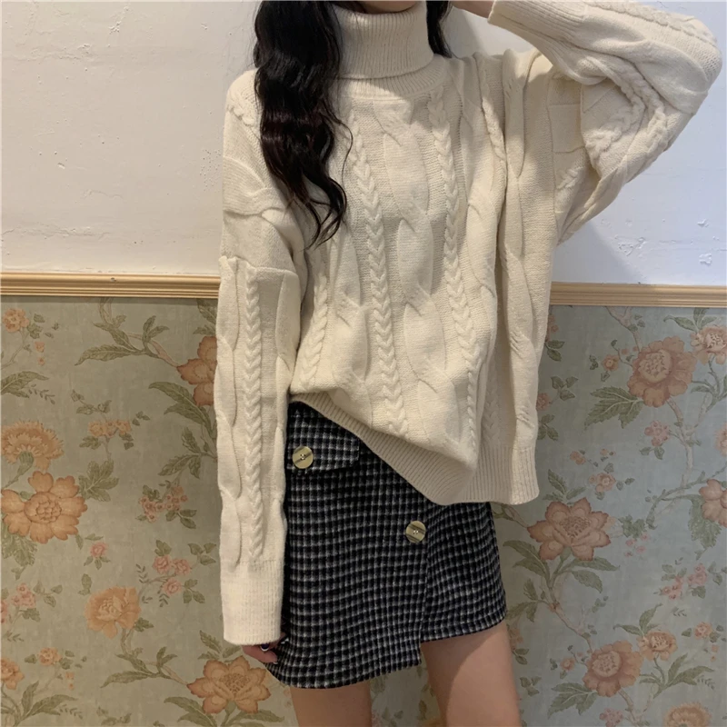 

Firm offers to film han edition cord twist loose sweaters thickening turtleneck