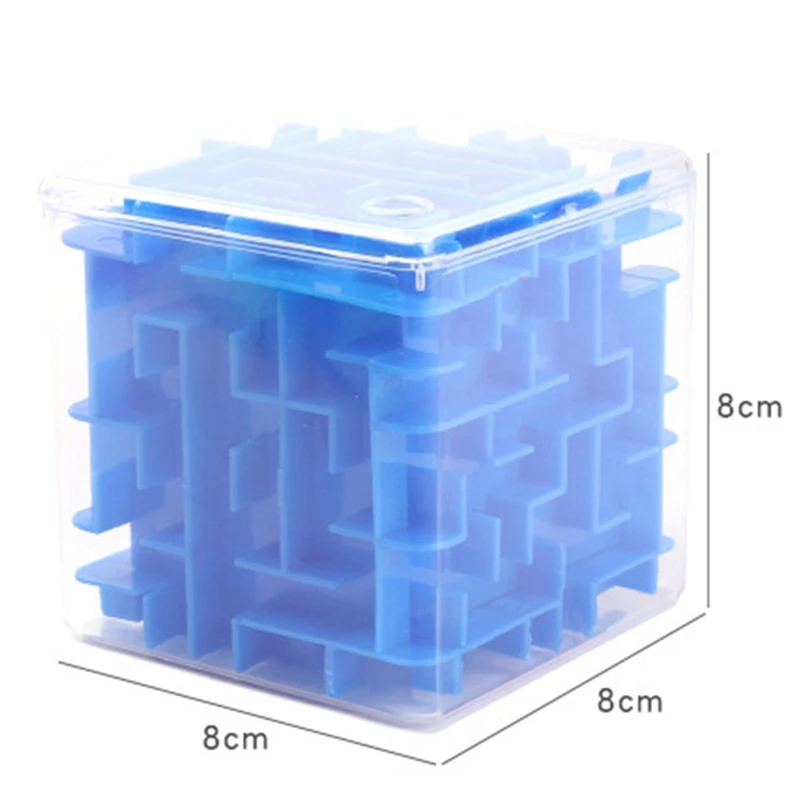 

3D Maze Magic Cube Transparent Six-sided Puzzle Speed Cube Rolling Ball Game Cubos Maze Toys For Children Educational