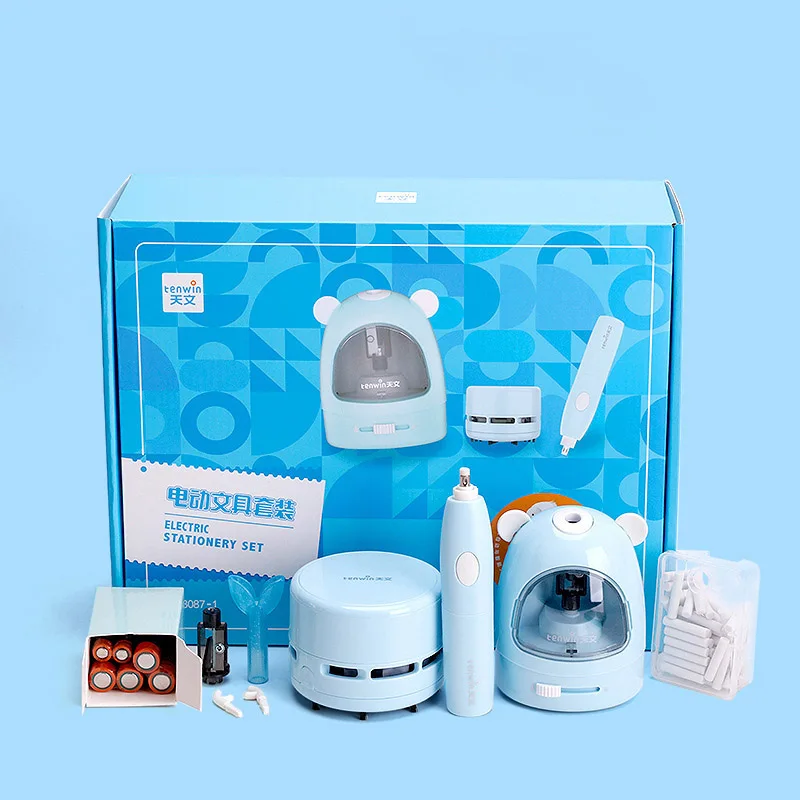 Tenwin Art Electric Erasers Pencil Sharpener Electroni Vacuum Cleaner Set For Kids Painting Drawing Stationery School Supplies | Канцтовары