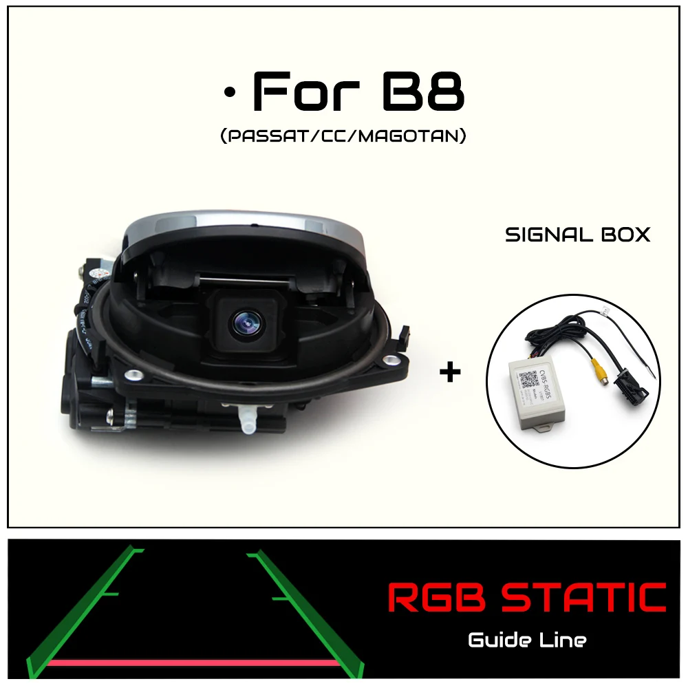 RGB B8 Static Trunk Handle Logo Trajectory Reverse Camera Badge HD Dynamic Rear Camera For VW golf 5 6 7 Polo 6R GTI B6 B7 B8 passat CC Eos - Название цвета: RGB B8 Static