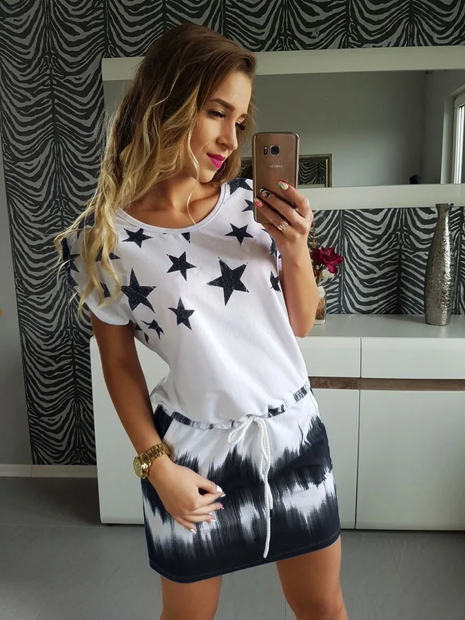 Популярное женское летнее платье большого размера милое пляжное 5 звезд с