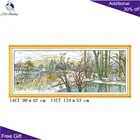 Набор для вышивки крестиком Joy Sunday, прекрасное озеро, F344, 14CT, 11CT