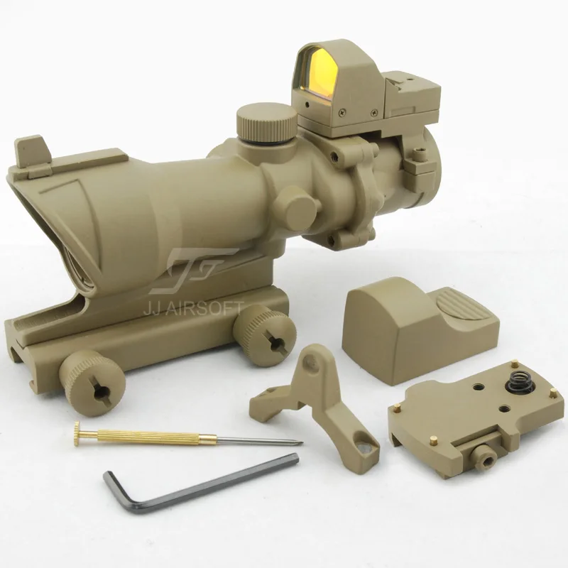 JJ страйкбол ACOG Стиль 4x32 прицел с доктором мини красный точка света сенсор