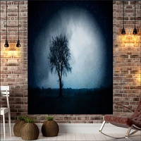 christmas tree warm family wall hanging backdrop home room decoration gift tapestry home decor polyester table cover
