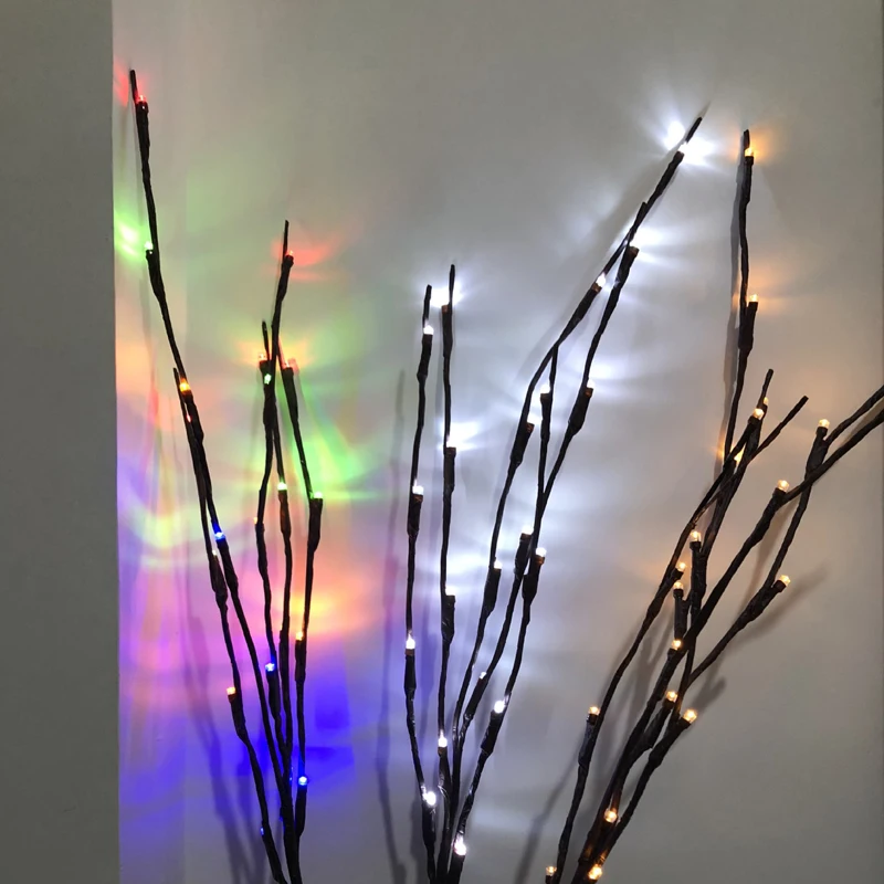 

LED Branch Lights Battery Powered Decorative Lights 70cm 20LEDS Willow Twig Lighted Branch for Home Vase Tree Flower Decoration