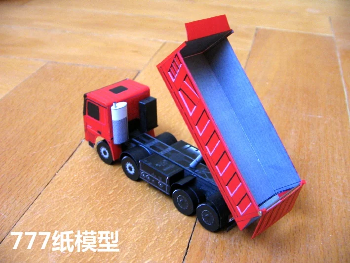

1:100 1:72 MB Actros 8x8 Truck Dump Truck Construction Machinery Vehicle 3D Paper Model Children Adult Educational Toys