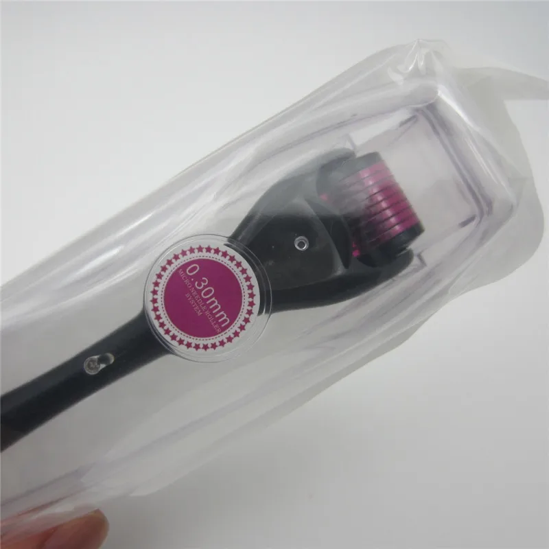 Ролик для лица из титана Mezoroller Derma 540 игл профессиональный инструмент лечения