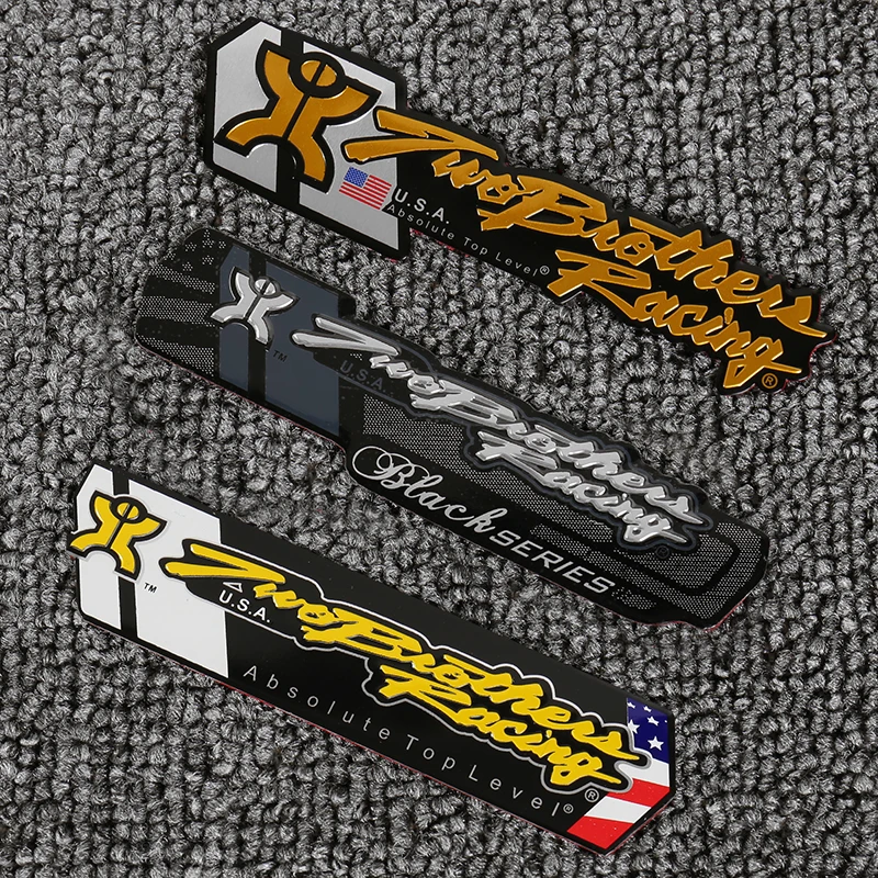 2 шт. наклеек на выхлопные трубы мотоцикла из алюминия 3D, устойчивых к высокой температуре для Scorpio Leovince Two Brother Arrow.