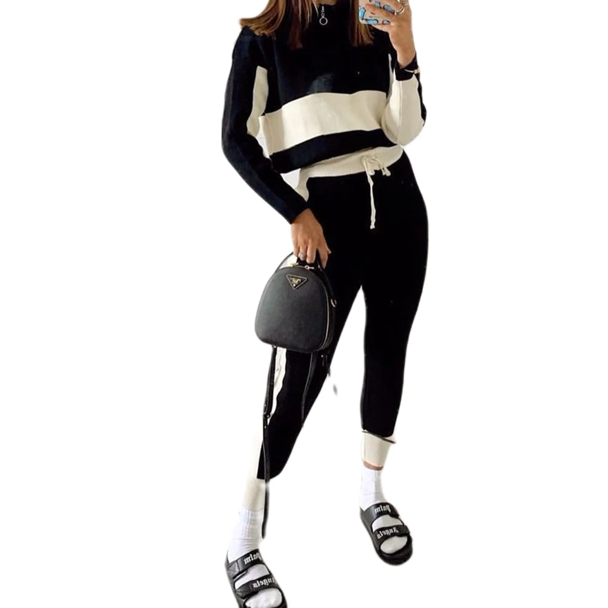 

2020 Women Sets Clothes Running Stand Collar Long Sleeve Tops+ Pants Casual Clothing 2 Piece Outfits Women Tracksuit Sportwear