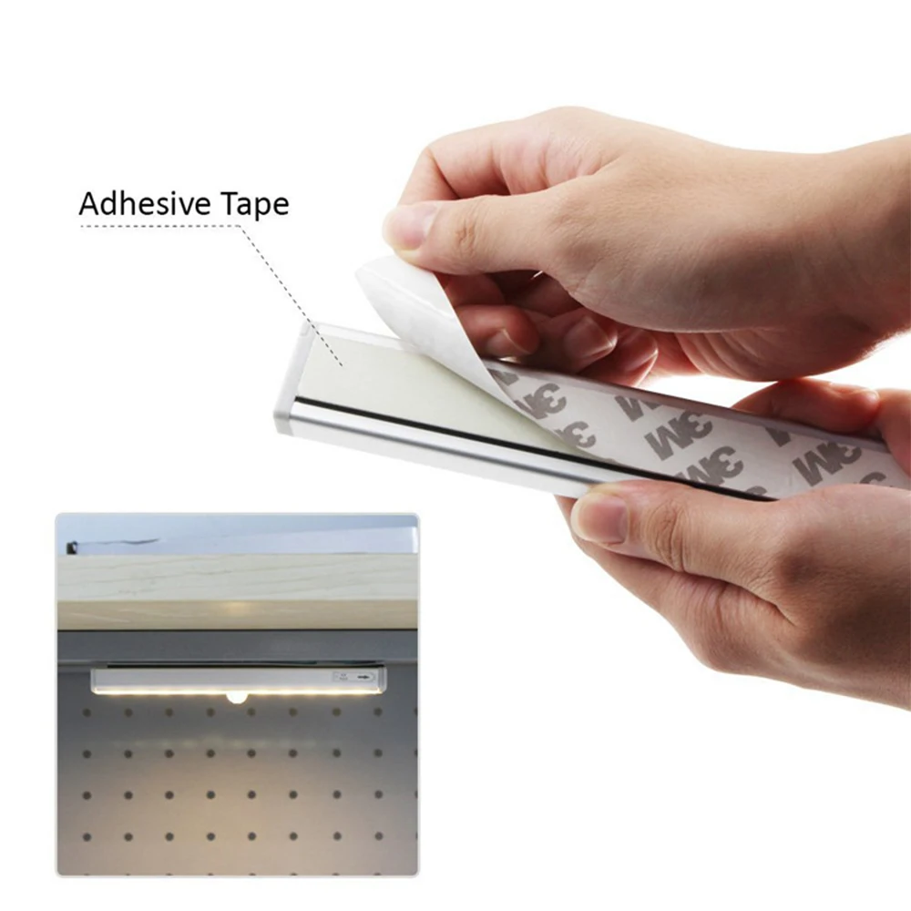 

Cabinet Human Body Induction LED Lamp Automatically Turn On/Off 10 LEDs The Kitchen Bedroom Closet Wardrobe Night Light