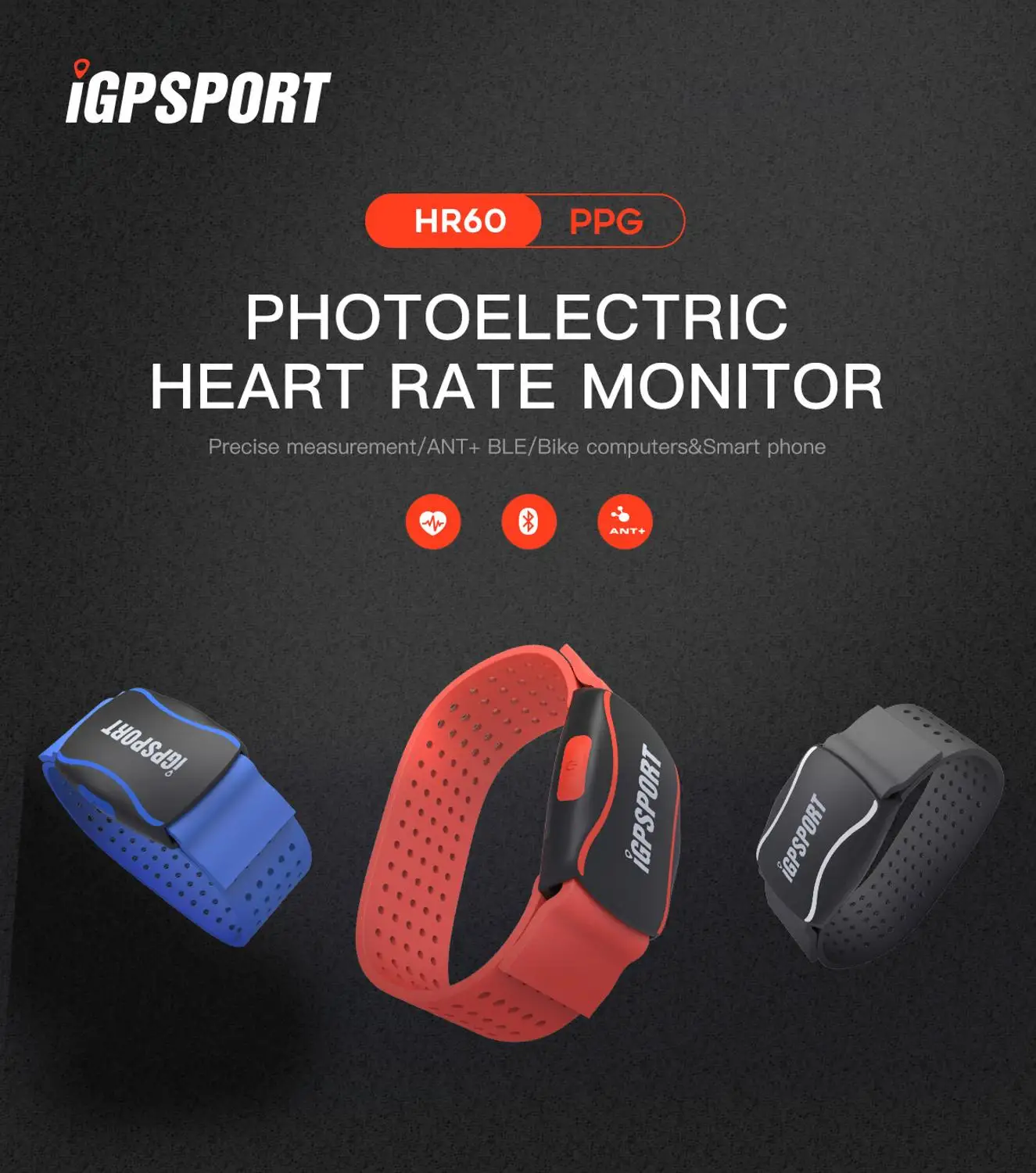 

Умный Браслет IGPSPORT HR60, фитнес-трекер, пульсометр, совместим с GARMIN Bryton