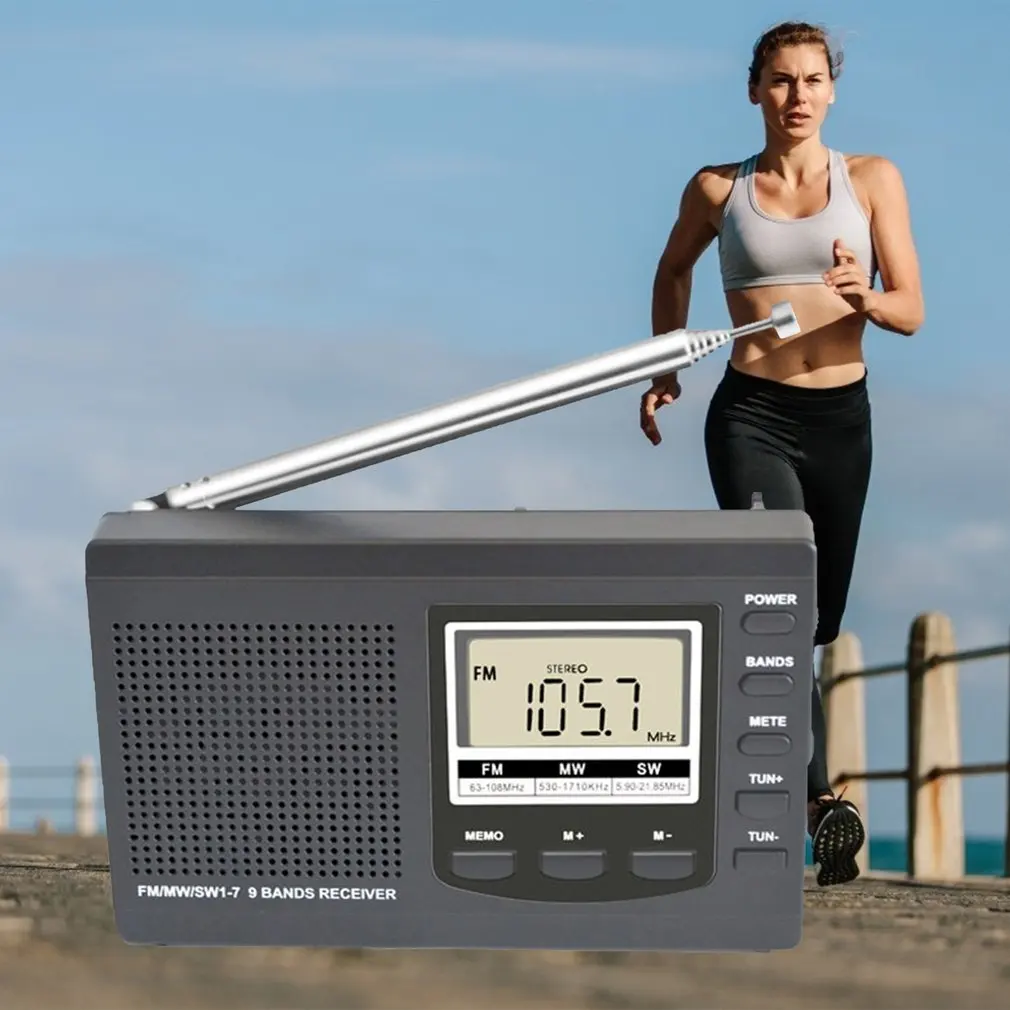 Цифровой Дисплей Портативный FM AM коротковолновое многодиапазонный