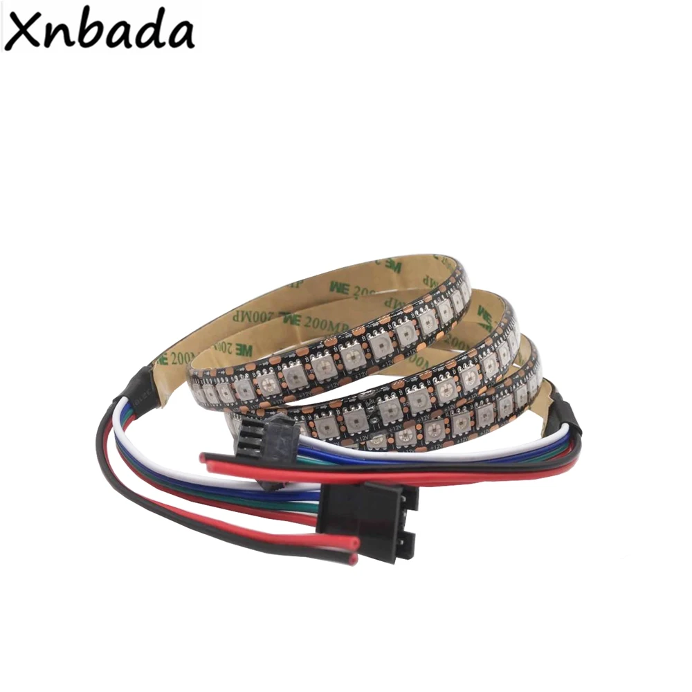DC12V WS2815(WS2812B WS2813 обновление) RGB светодиодные пиксельные полосы, индивидуально адресуемые Белый/Черный PCB двухсигнальный светодиодный гибкий светильник