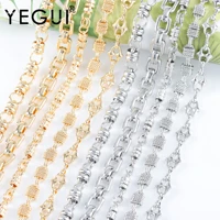 yegui c253diy chain18k gold platedcopper metalrhodium platedjewelry findingsdiy bracelet necklacejewelry making50cmlot