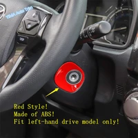 lapetus auto styling key engine start ignition button ring cover trim fit for toyota 4runner 2010 2019 abs red carbon fiber