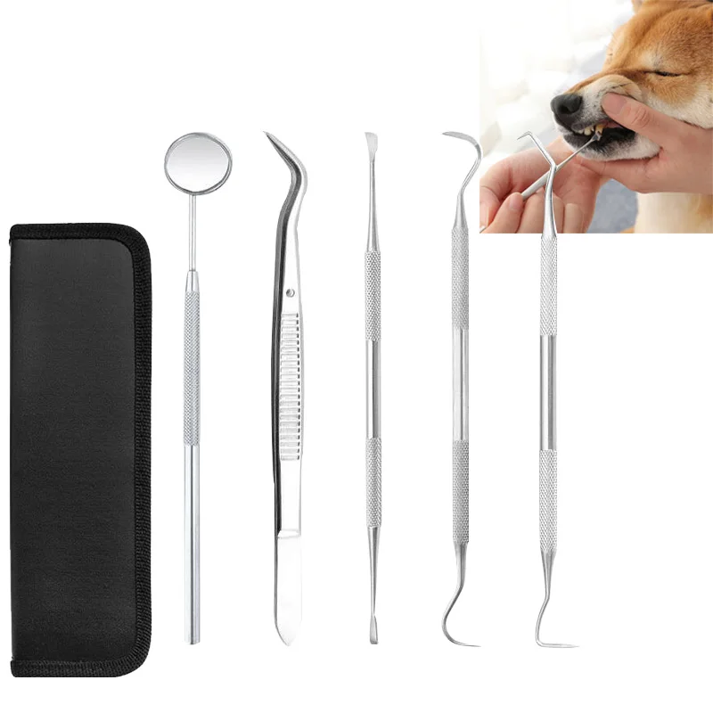 Pet Dog Toothbrush Stainless Steel For Dental Care Tooth Cleaning Tool Bad Breath Tartar Teeth for Cat Supplies |