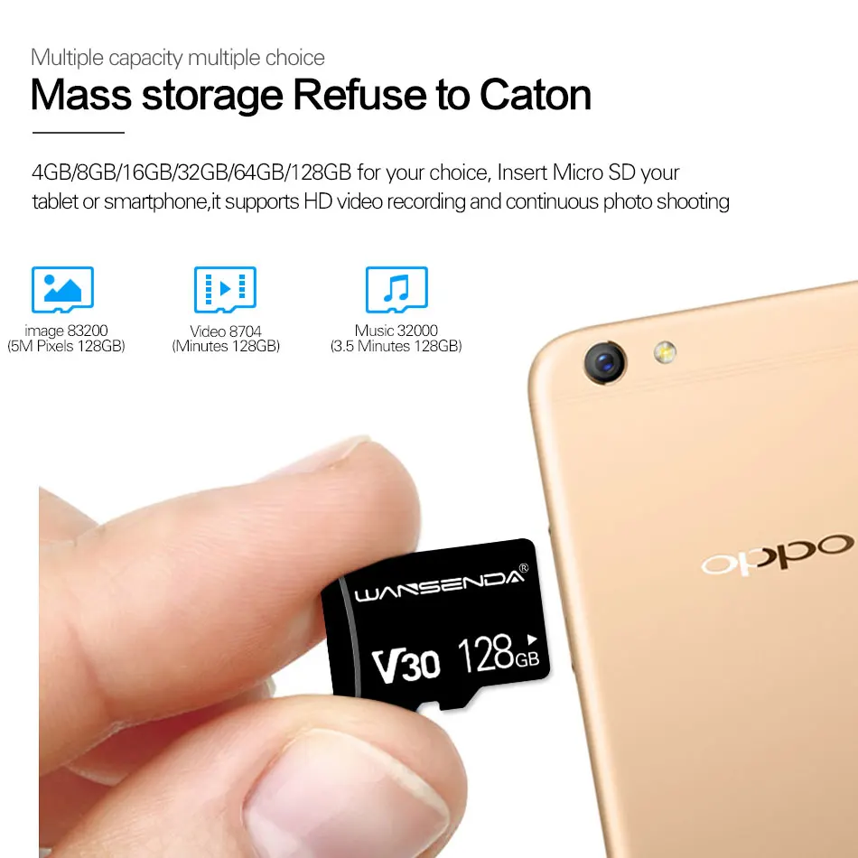 WANSENDA карта памяти Micro SD 128 ГБ 64 8 16 32 | Компьютеры и офис