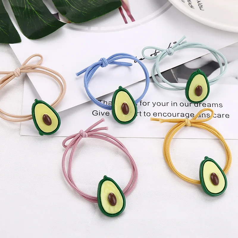 

cute Elastic Hair Band Hair Accessories Hair Rope Cute Animal Fruit Cactus Heart-shaped hair bands for women random