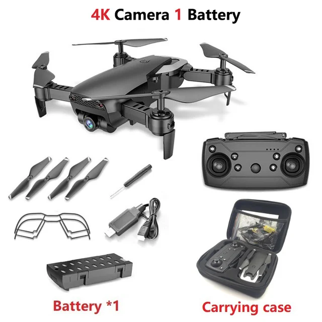 4K BLACK 1B CB LAUMOX M69 RC Дрон с широкоугольной камерой 4K WiFi HD камера Складной Мини FPV Вертолет дроны VS VISUO XS809HW E58 Дрон - Цвет: 4K BLACK 1B CB