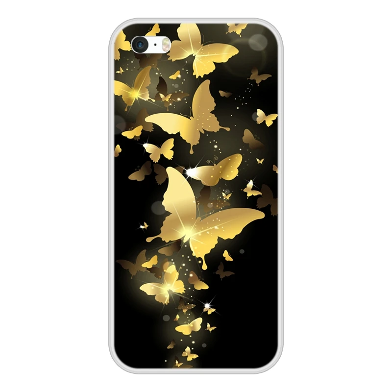 Модные чехлы для телефонов Apple iPhone 4 4S 5 5S 5C SE Fundas Coque S силиконовый чехол Мягкая