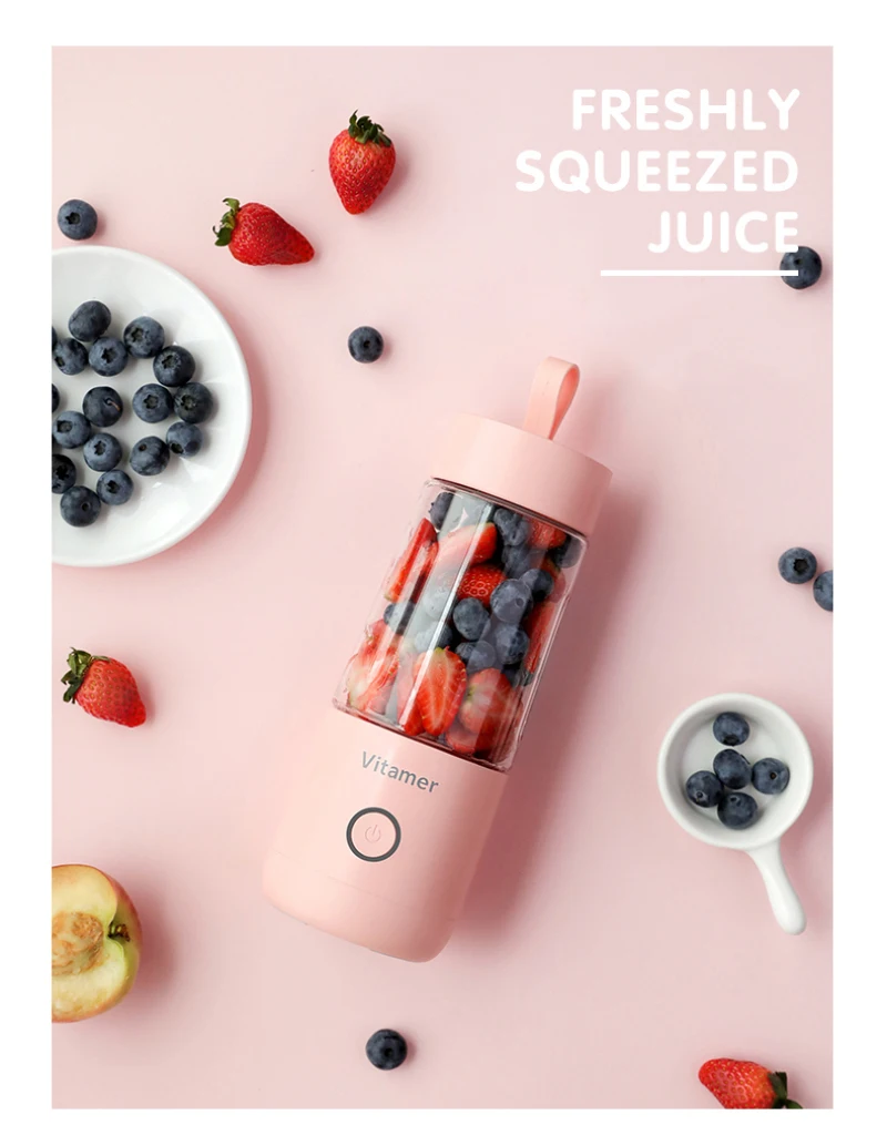 350ml Mini Portable Electric Juicer Multipurpose Wireless USB Rechargable Juice Cup Cut Mixer For Travel | Дом и сад