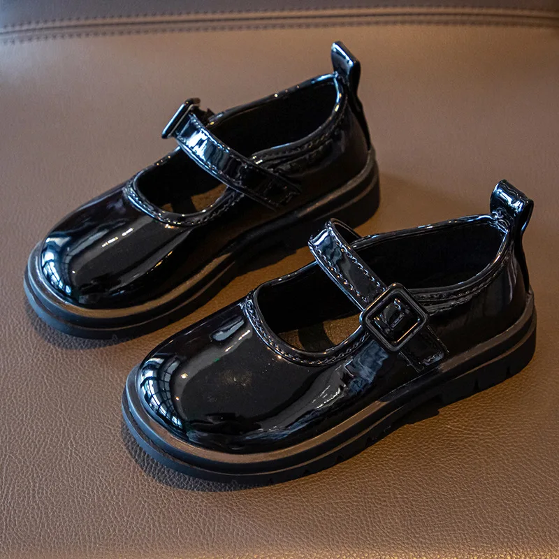 

Туфли для маленькой девочки принцессы, демисезонные классические черные туфли в британском стиле для выступлений для девочек, Свадебные ве...