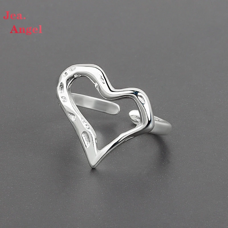 

Кольцо Jea.Angel из серебра 925 пробы с полым любовным сердцем, женское модное ретро простое изысканное креативное украшение для женщин и девушек...