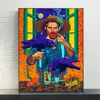 van gogh holding a bird canvas famous art posters and prints paintings on the wall art pictures for home room decorative cuadros