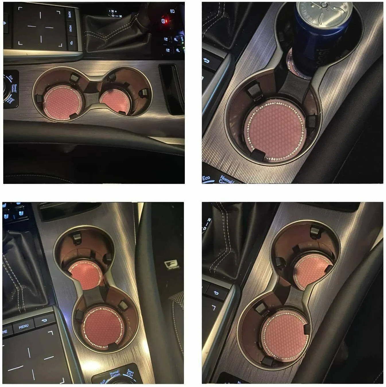 

Interior Cup Holder Mat Universal 2pcs Set Accessories Anti-slip Coasters