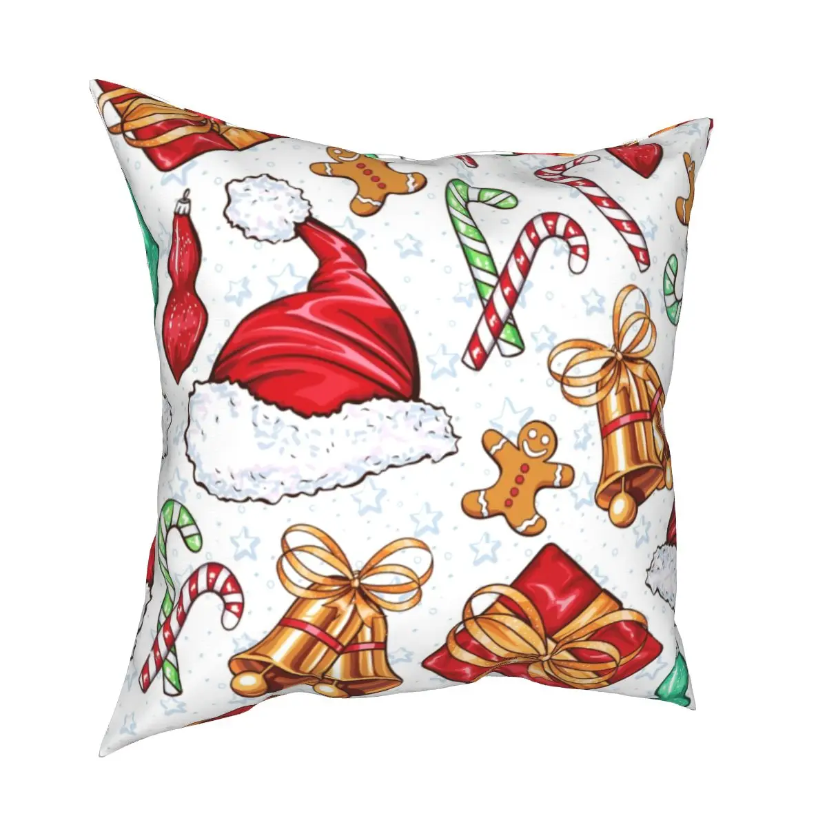 

Чехол-наволочка с рождественским рисунком, декоративная подушка, чехол для дома 45x45 см, новый год 2021