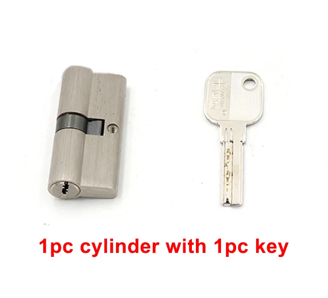 1 Cylinder with1 key DIY управление же ключ открыть все цилиндр 55 60 70 80 90 мм двойной цилиндр безопасности замки латунный цилиндр Блокировка - Цвет: 1 Cylinder with1 key