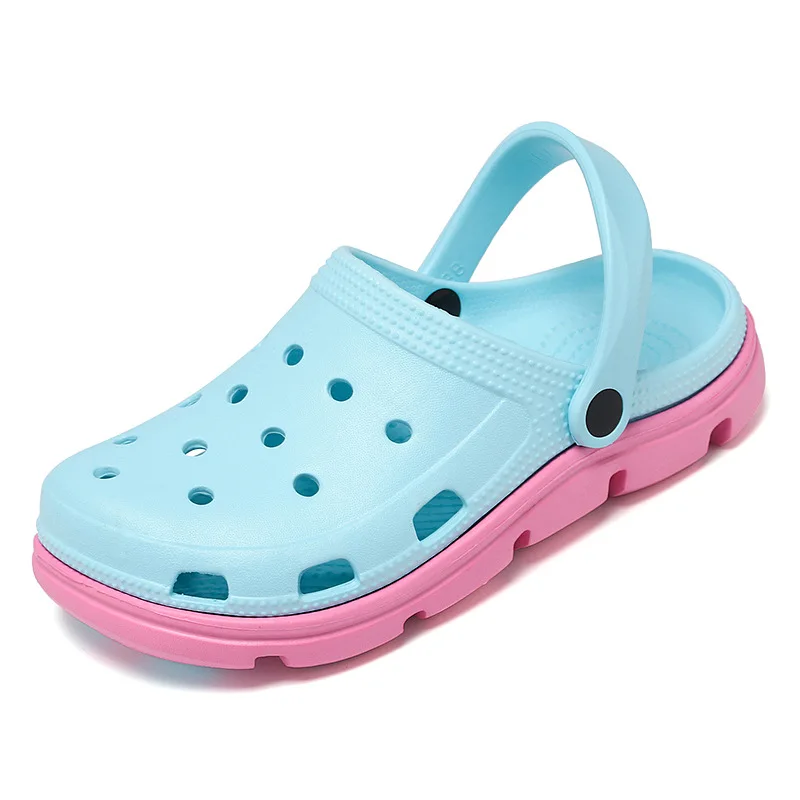 

Men EVA Unisex Garden Shoes Black Beach Flat Sandals Slippers 2021 Men Sandals Clogs Summer Hole Shoes