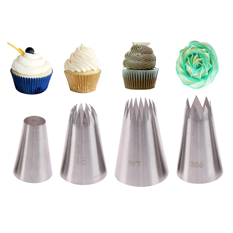 4 шт./компл. 3 вида стилей Инструменты для выпечки розы насадки в виде цветов