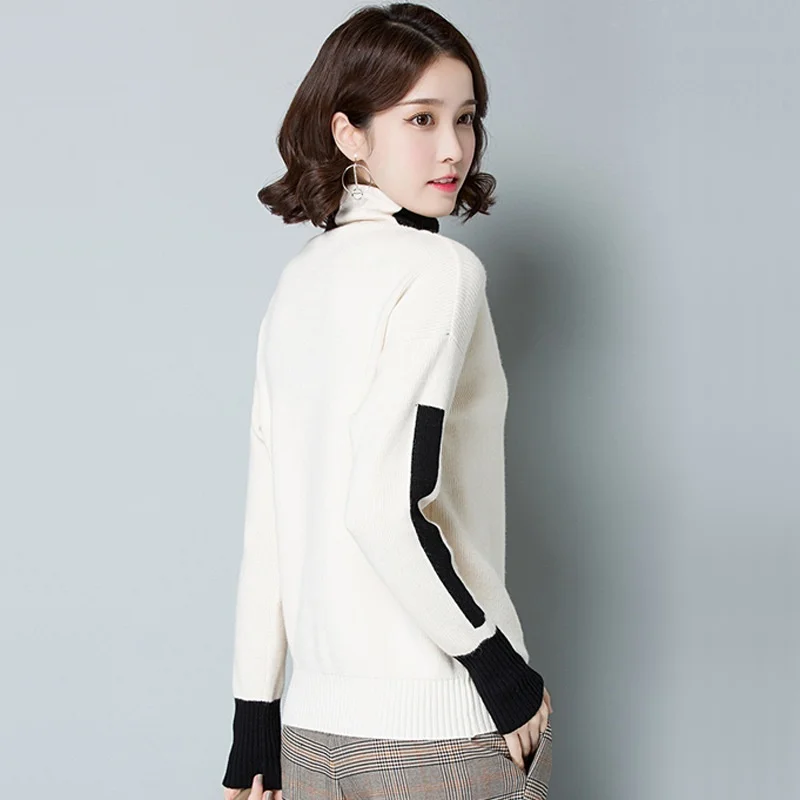 

Women Turtleneck Pullover Sweater Soft Jumper Long Sleeve Autumn Winter 2019 Warm Thick Slim Fit Tops Pull Oversize Femme AA5203