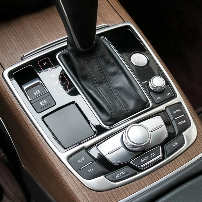 Декоративные наклейки на панель переключения передач для A6 C7 A7 2012 2017