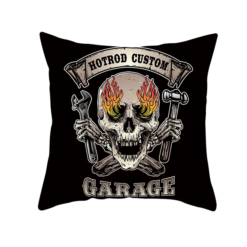 Хэллоуин Декор наездник в виде черепа и буквенным принтом Подушка Чехол