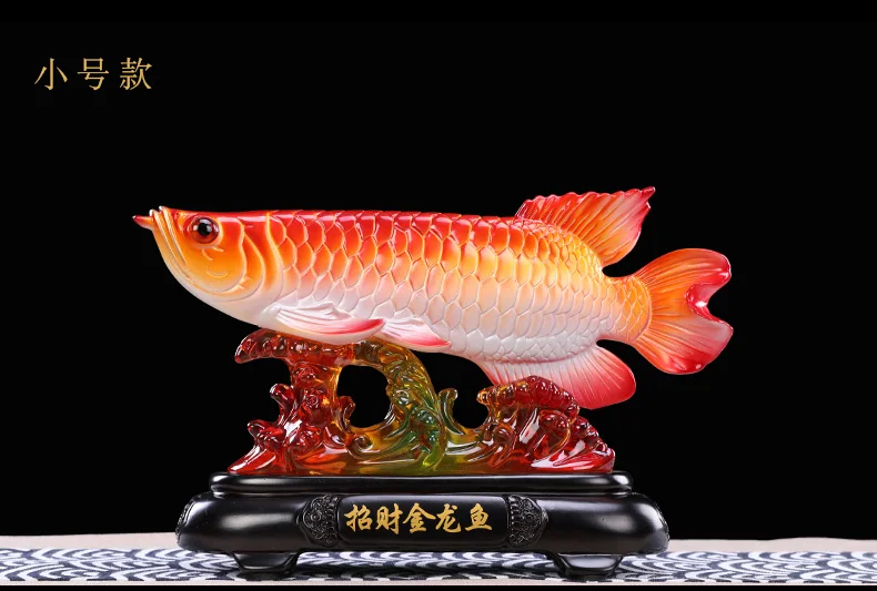 

Good luck FENG SHUI decorative statue 2021 HOME OFFICE company SHOP TOP Efficacious Talisman Money Drawing Arowana Golden Fish