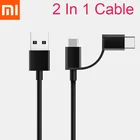 Оригинальный кабель для быстрой зарядки Xiaomi Mi 2 в 1 Micro USB + USB Type-C кабель для быстрой зарядки для Redmi 8T 8A Note 7 8 Pro Mi 10 9 Pro A3