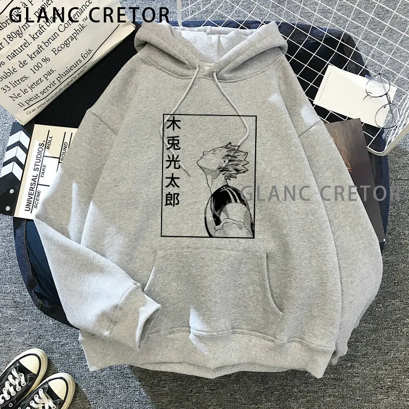 

2021 New Arrival Harajuku Anime Hoodies Haikyuu Printing Pullover Sweatshirt Hip Hop Streetwear