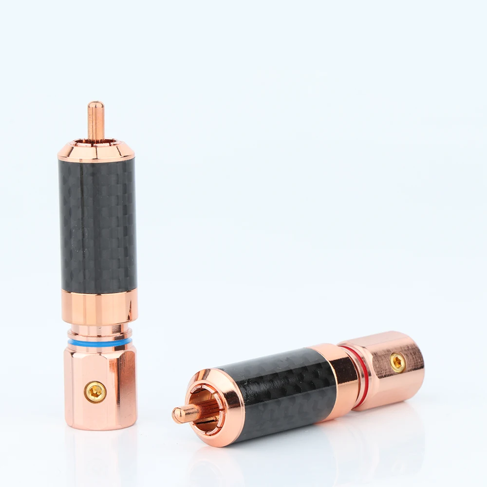 4 шт. OEM Высококачественная позолоченная Вилка RCA из углеродного волокна R1700 R1701 R1741