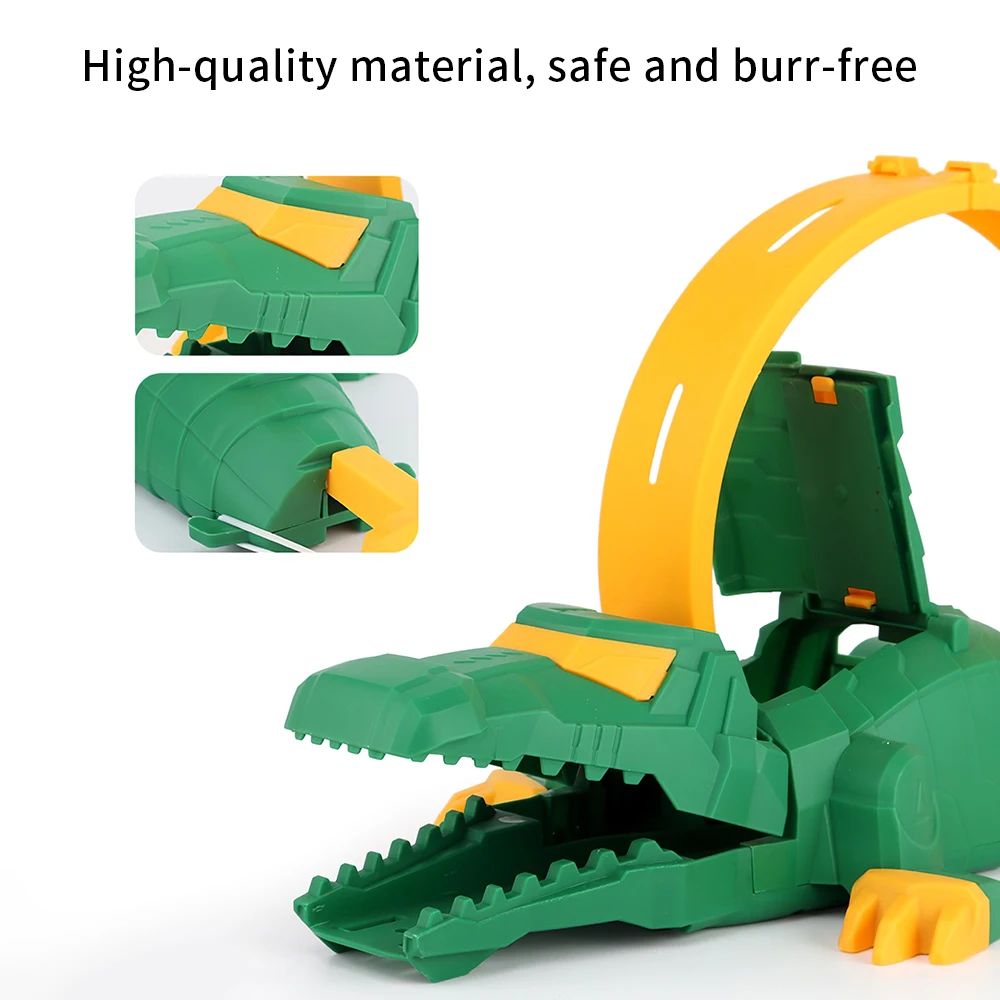

Car Track Toy Crocodile Racing Loop Race Play Toys For Children 360-Degree Rotating Puzzle Track Launcher Model Christmas Gifts