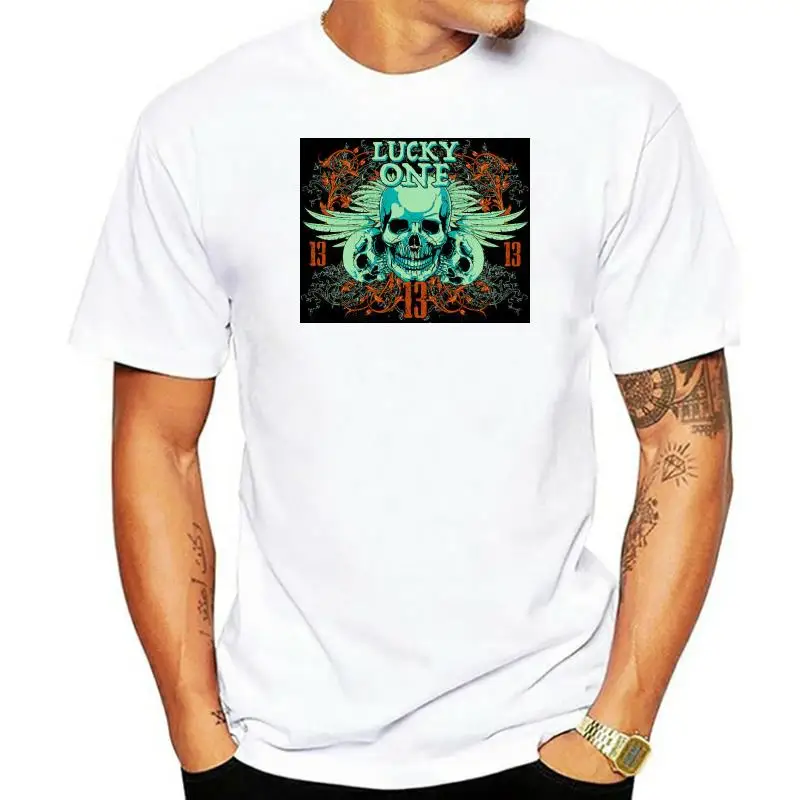 

Футболка унисекс Lucky One с изображением черепа, 2Xl, 14Xl