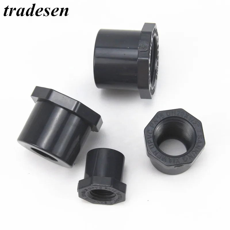 

20/25/32mm To 1/2" 3/4 " Female Thread Bushing Straight UPVC Pipe Connectors Adapter Garden Irrigation PVC Plastic Tube Joint